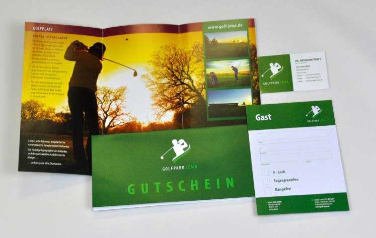Golf, Logoentwicklung, Geschäftsaustattung, Flyer